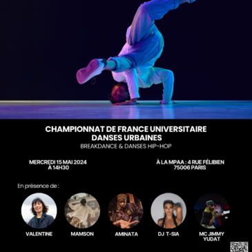 Ne manquez pas le Championnat de France de Danses Urbaines : Breakdance et Danses Hip-Hop !
