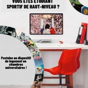 Logement en résidence universitaire pour les étudiants Sportifs de Haut-Niveau 2025-2026